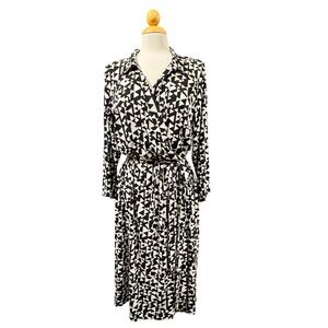 Lane Bryant Black and White Triangle Pattern Dress